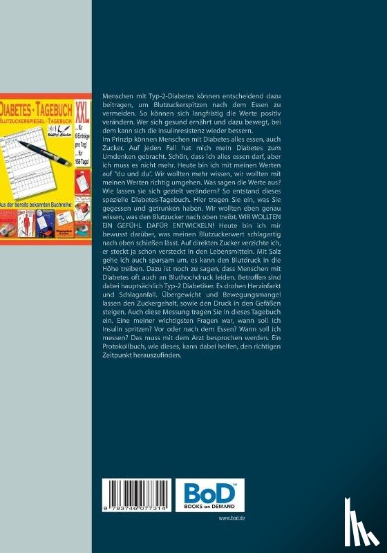 Sultz, Renate, Sultz, Uwe H - Ganzheitliches Diabetes Tagebuch/Protokollbuch/Kontrollbuch/Lernbuch XXL messen - prufen - kontrollieren - dokumentieren - abschatzen - zusatzlich fur Eintrage von Nahrung/Blutdruck