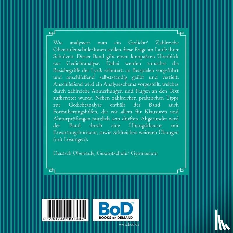 Discher, Niklas - Wie analysiert man ein Gedicht?
