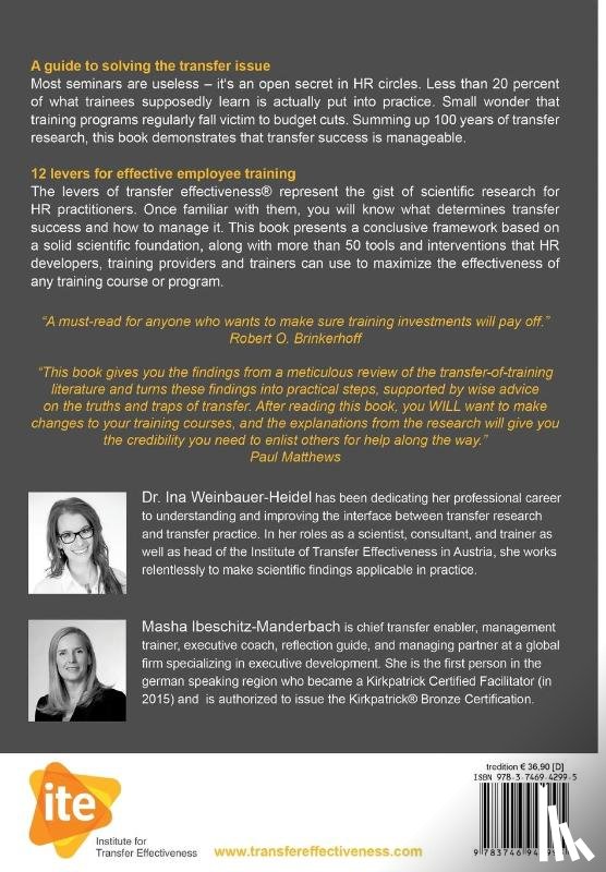 Weinbauer-Heidel, Ina, Ibeschitz-Manderbach, Masha - What Makes Training Really Work