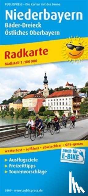  - Lower Bavaria, cycling map 1:100,000