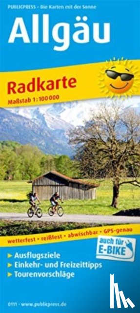  - Allgau, cycling map 1:100,000