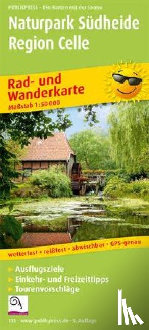  - Sudheide Nature Park - Celle region, cycling and hiking map 1:50,000