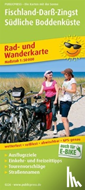  - Fischland-Darss-Zingst, southern Bodden coast, cycling and hiking map 1:50,000