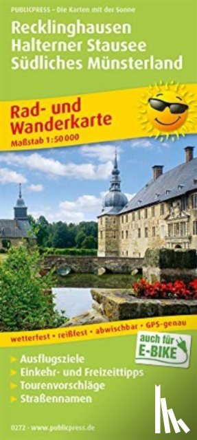  - Recklinghausen - Halterner reservoir - southern Munsterland, cycling and hiking map 1:50,000