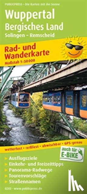  - Wuppertal - Bergisches Land, cycling and hiking map 1:50,000