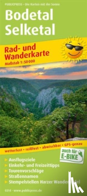  - Bodetal - Selketal, cycling and hiking map 1:50,000