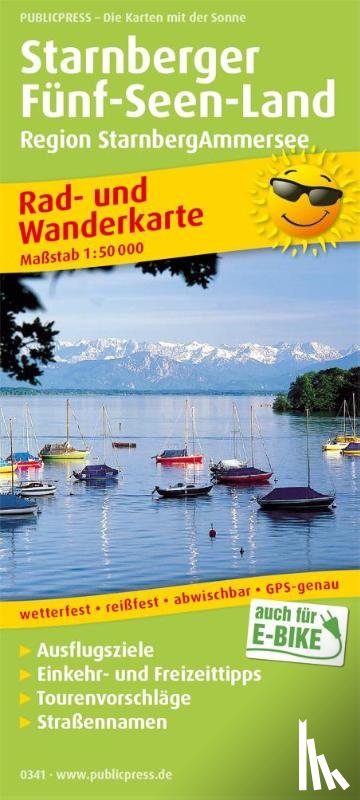  - Starnberg Five Lakes Region, cycling and hiking map 1:50,000