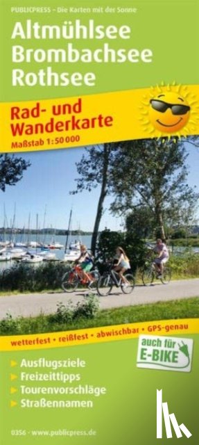 - Altmuhlsee - Brombachsee - Rothsee, cycling and hiking map 1:50,000