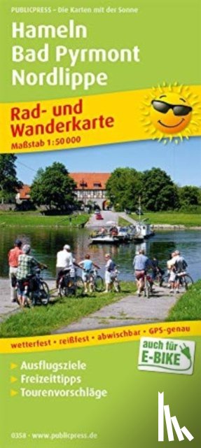  - Hameln - Bad Pyrmont - Nordlippe, cycling and hiking map 1:50,000
