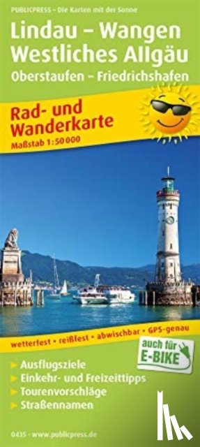  - Lindau - Wangen - Western Allgau, cycling and hiking map 1:50,000