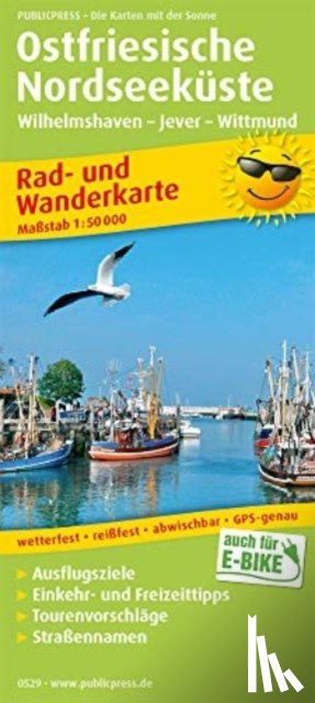  - East Frisian North Sea coast, Wilhelmshaven - Jever - Wittmund, cycling and hiking map 1:50,000