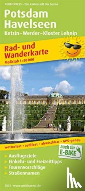  - Potsdam - Havelseen, cycling and hiking map 1:50,000
