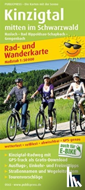  - Kinzig valley in the middle of the Black Forest, cycling and hiking map 1:50,000