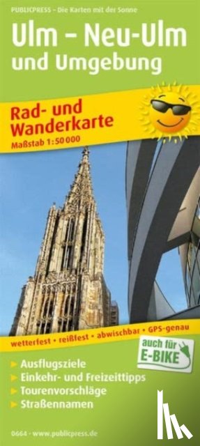 - Ulm - Neu-Ulm and surroundings, cycling and hiking map 1:50,000
