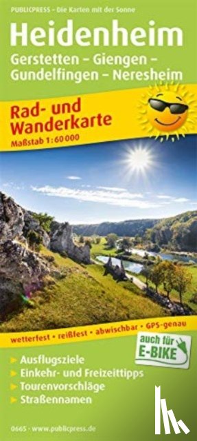  - Heidenheim, cycling and hiking map 1:60,000