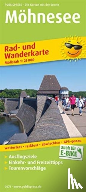  - Moehnesee, cycling and hiking map 1:25,000