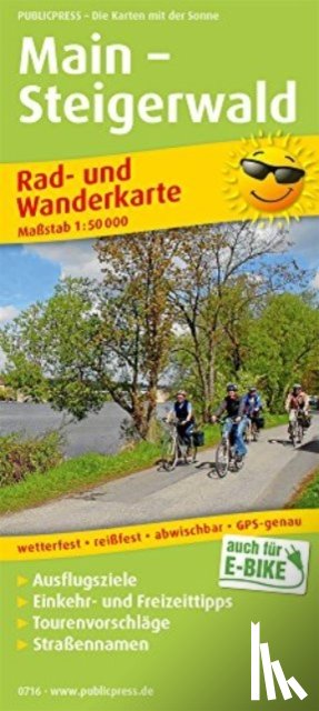  - Main - Steigerwald, cycling and hiking map 1:50,000