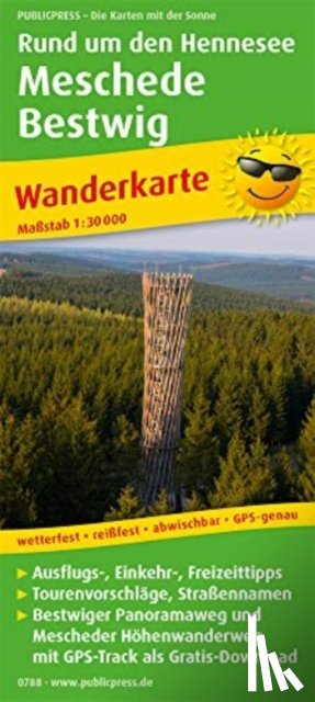  - Around the Hennesee - Meschede - Bestwig, hiking map 1:30,000