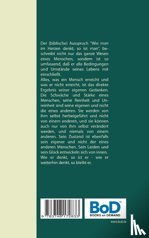Allen, James - Wie man denkt, so ist man