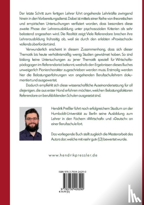 Pressler, Hendrik - Die zweite Ausbildungsphase angehender Lehrkrafte