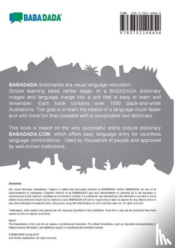Babadada Gmbh - American English - Srbija (Latinski pisanje), pictorial dictionary, BW