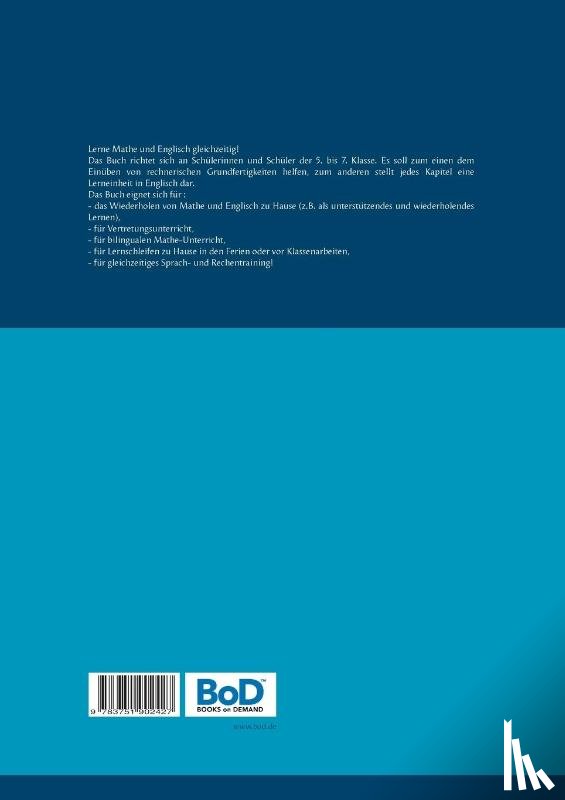 Kaesler, Clemens, Kaesler, Ruben - Mathenglish - Das UEbungsbuch fur Mathe und Englisch