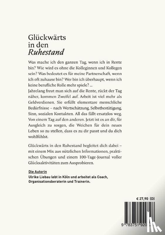 Liebau, Ulrike - Glückwärts in den Ruhestand