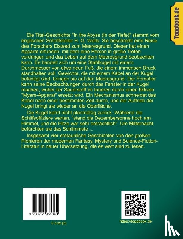 Wells, H G, Weinbaum, Stanley G, Zagat, Arthur Leo - In der Tiefe