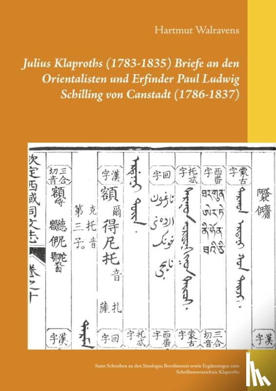 Walravens, Hartmut - Julius Klaproths (1783-1835) Briefe an den Orientalisten und Erfinder Paul Ludwig Schilling von Canstadt (1786-1837)