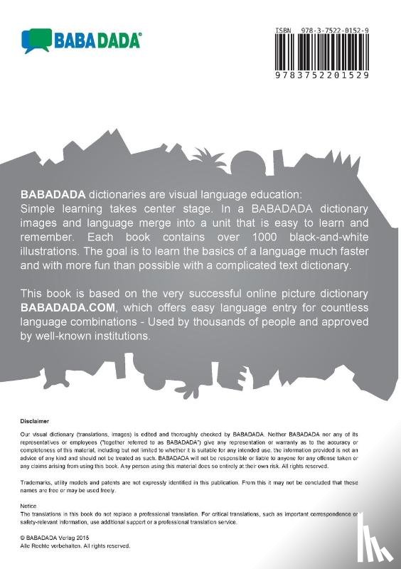 Babadada Gmbh - Tigrinya (in ge'ez script) - American English, visual dictionary, BW