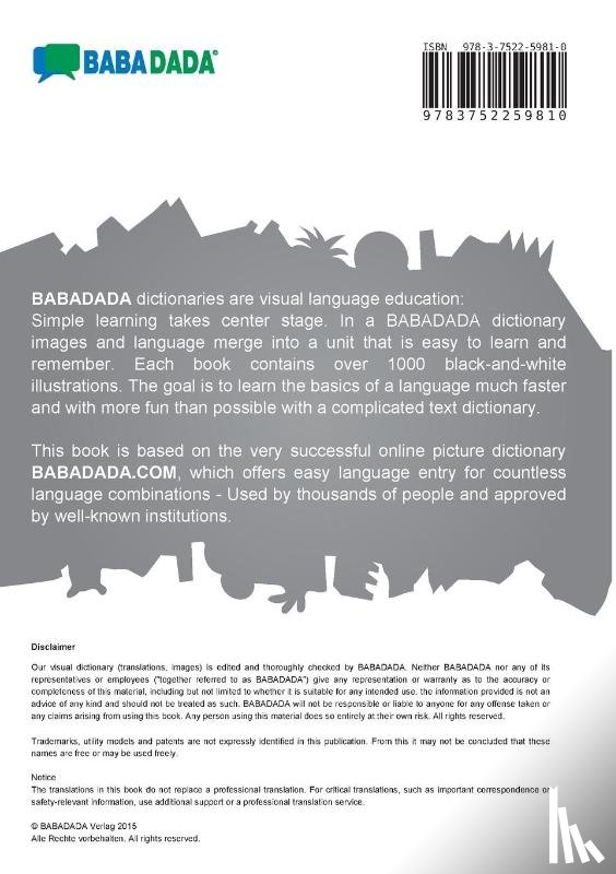 Babadada Gmbh - Osterreichisches Deutsch - Russian (in cyrillic script), Bildworterbuch, BW