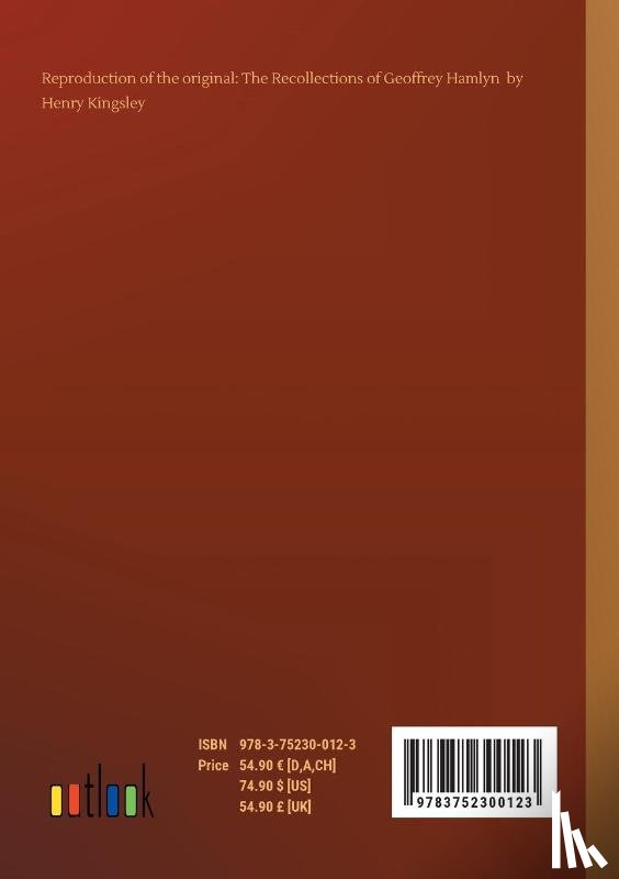 Kingsley, Henry - The Recollections of Geoffrey Hamlyn