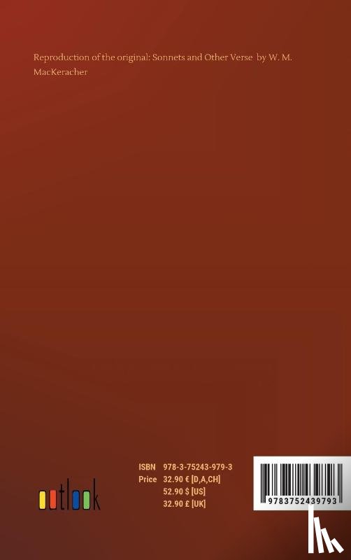 Mackeracher, W M - Sonnets and Other Verse