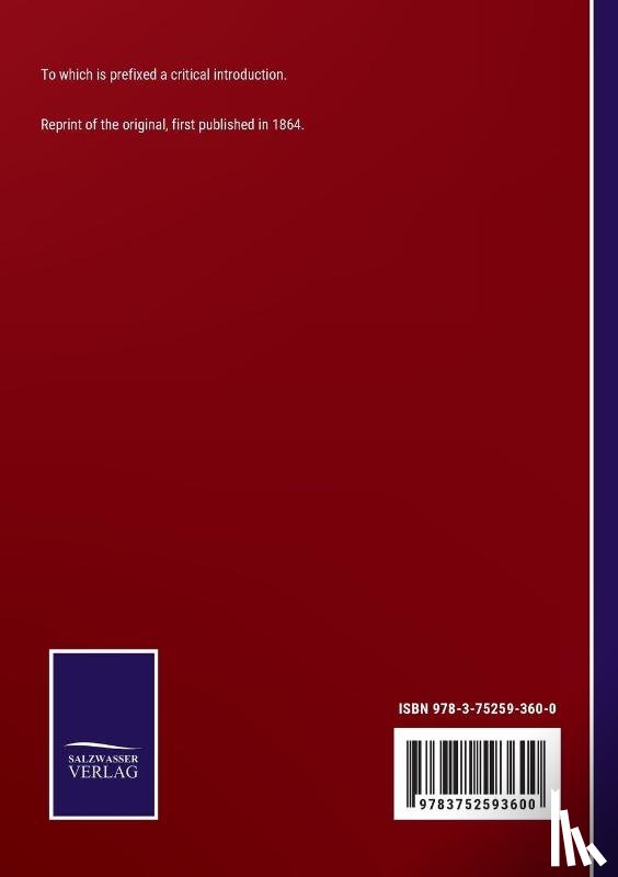 Scrivener, Frederick Henry - A Full Collation of the Codex Sinaiticus with the Received Text of the New Testament