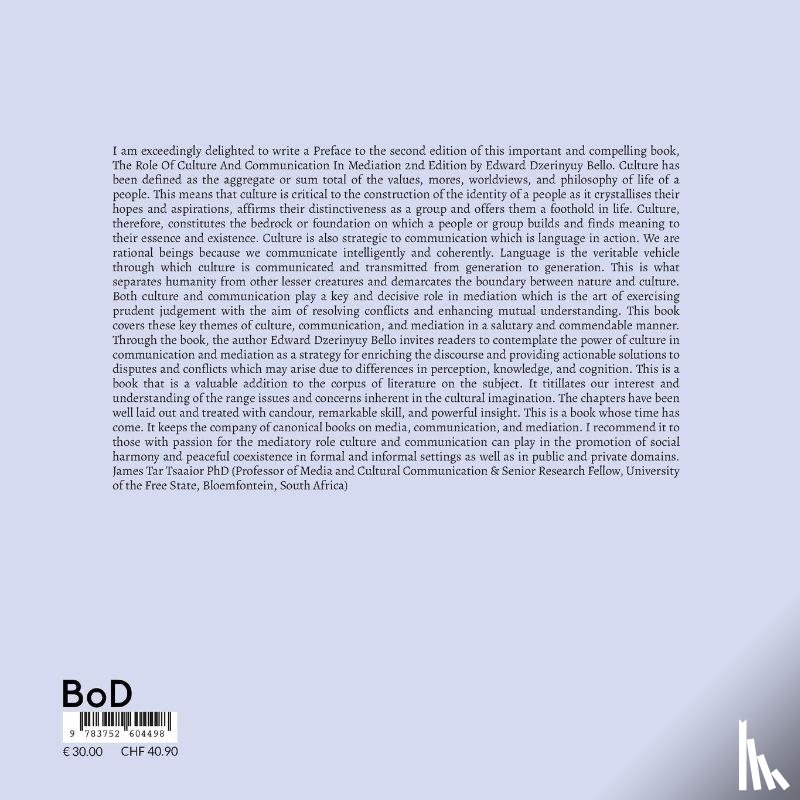 Bello, Edward Dzerinyuy - The Role Of Culture And Communication In Mediation 2nd Edition
