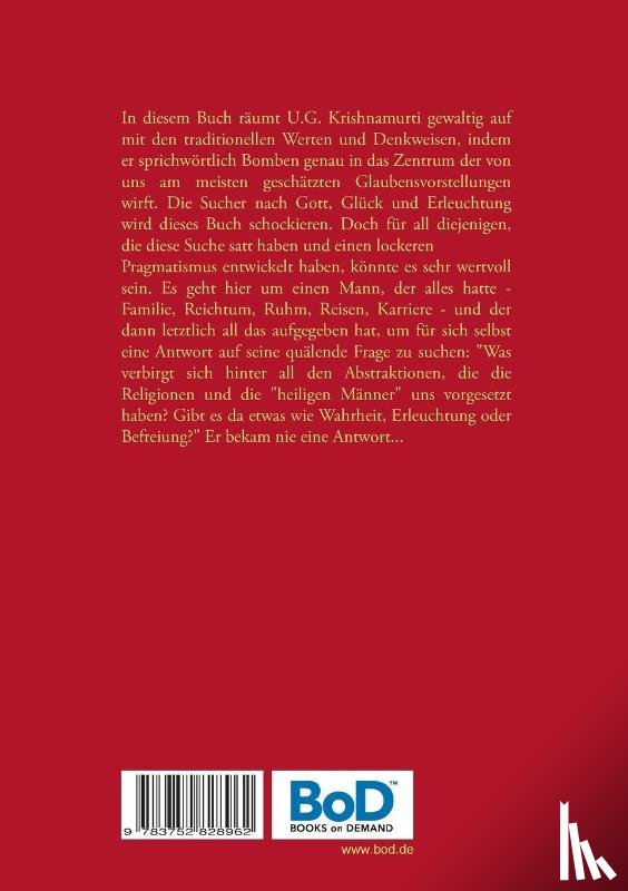 Krishnamurti, Ug - Das Ende der Suche
