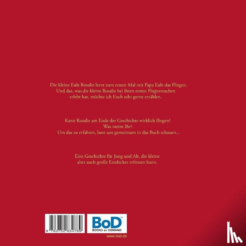 Gedatus, Alexander - Die kleine Eule Rosalie lernt das Fliegen