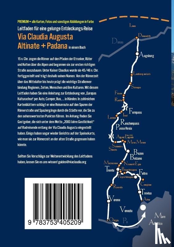 Tschaikner, Christoph - Via Claudia Augusta mit Auto, Camper, Bus, ...Altinate + Padana PREMIUM