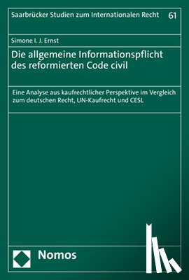 Ernst, Simone I. J. - Ernst, S: Die allgemeine Informationspflicht des reformierte