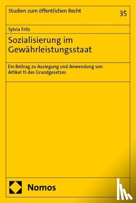 Fritz, Sylvia - Sozialisierung im Gewährleistungsstaat