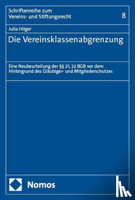 Hilger, Julia - Die Vereinsklassenabgrenzung