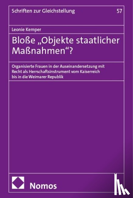 Kemper, Leonie - Bloße "Objekte staatlicher Maßnahmen"?