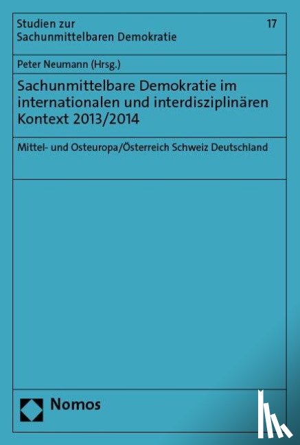  - Sachunmittelbare Demokratie im interdisziplinären und internationalen Kontext 2014/2015