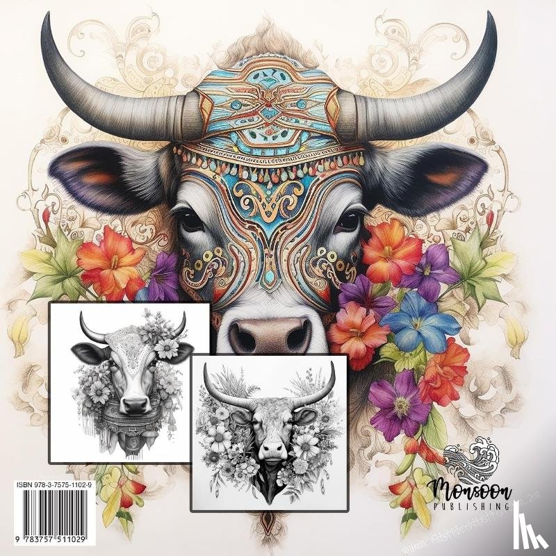 Publsihing, Monsoon - Cows Coloring Book for Adults