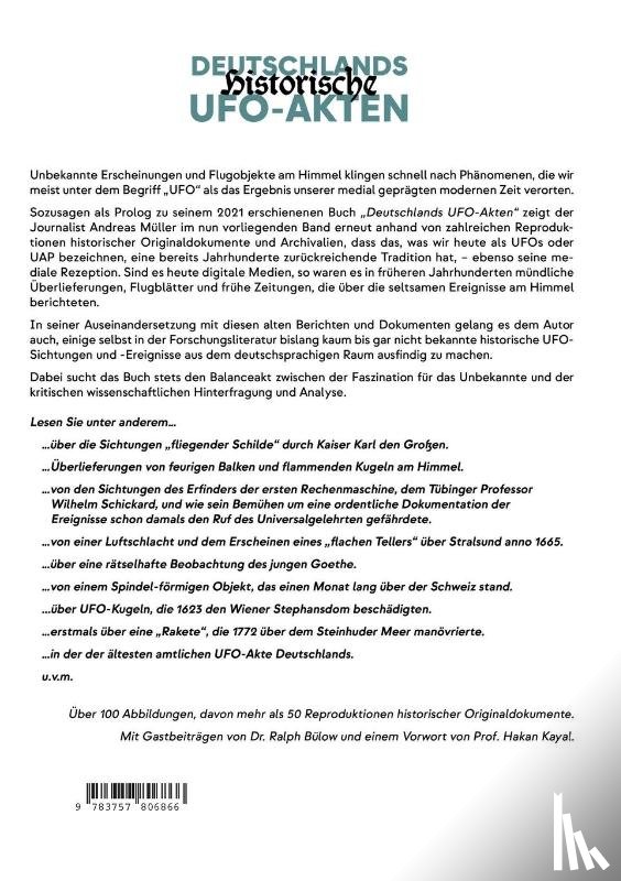 Müller, Andreas - Deutschlands historische UFO-Akten