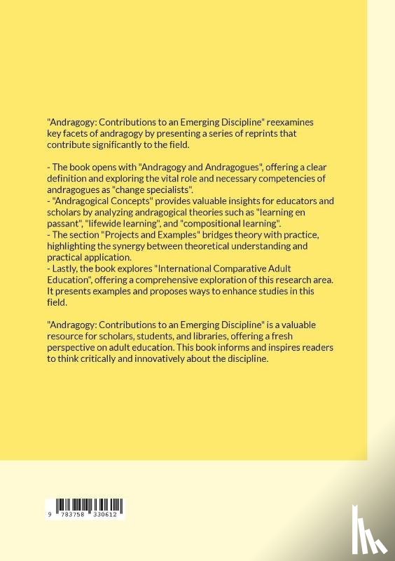 Reischmann, Jost - Andragogy