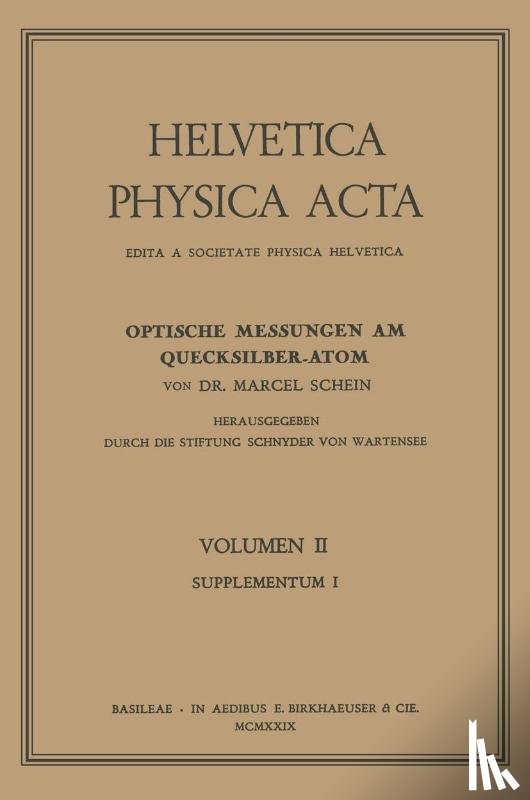 Schein - Optische Messungen Am Quecksilber-Atom