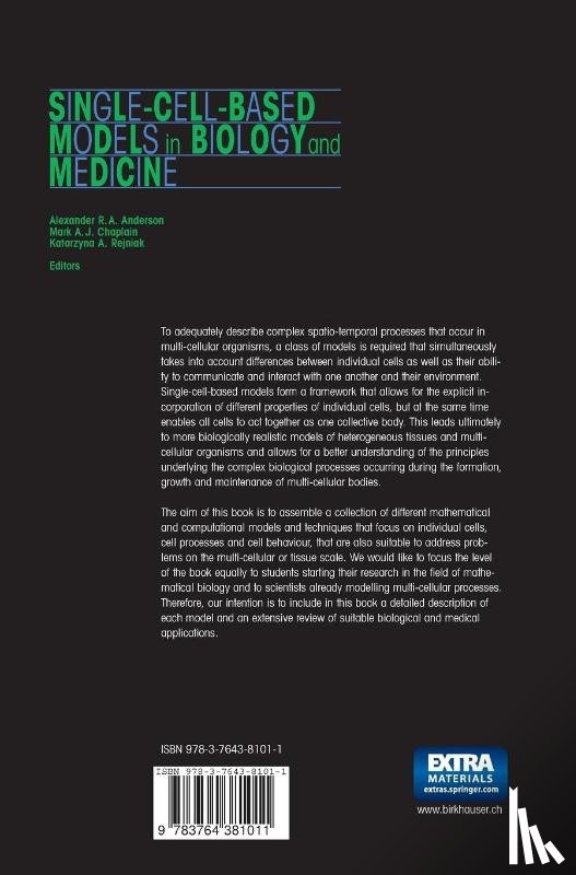  - Single-Cell-Based Models in Biology and Medicine