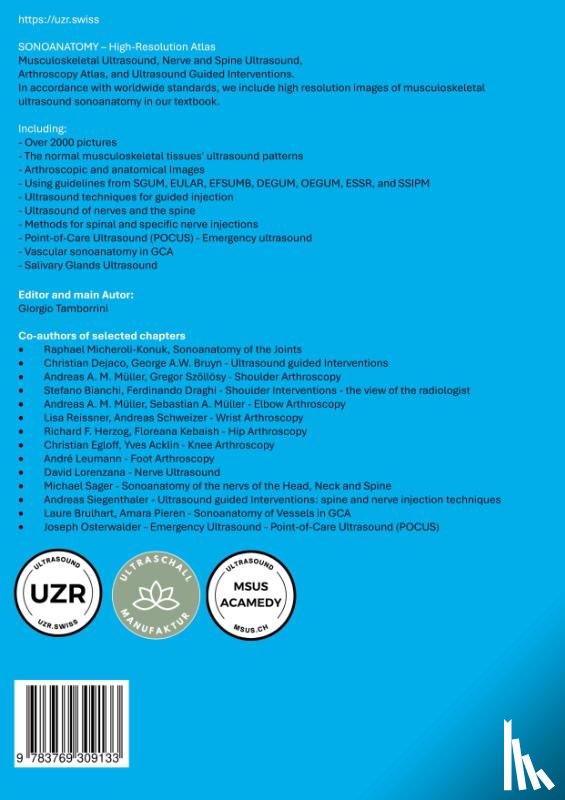 Tamborrini, Giorgio - Sonoanatomy - High-Resolution Atlas - Ultrasound of the Musculoskeletal System