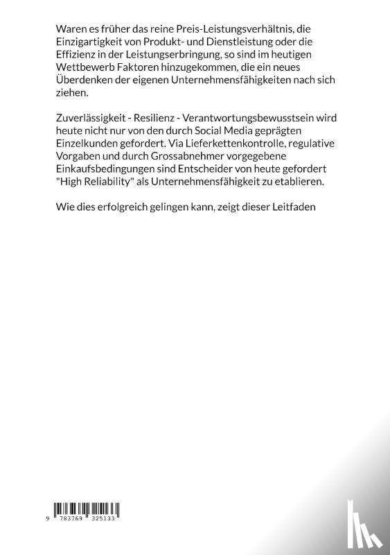 Steigele, Helmut - Wettbewerbsfaktor Zuverlässigkeit